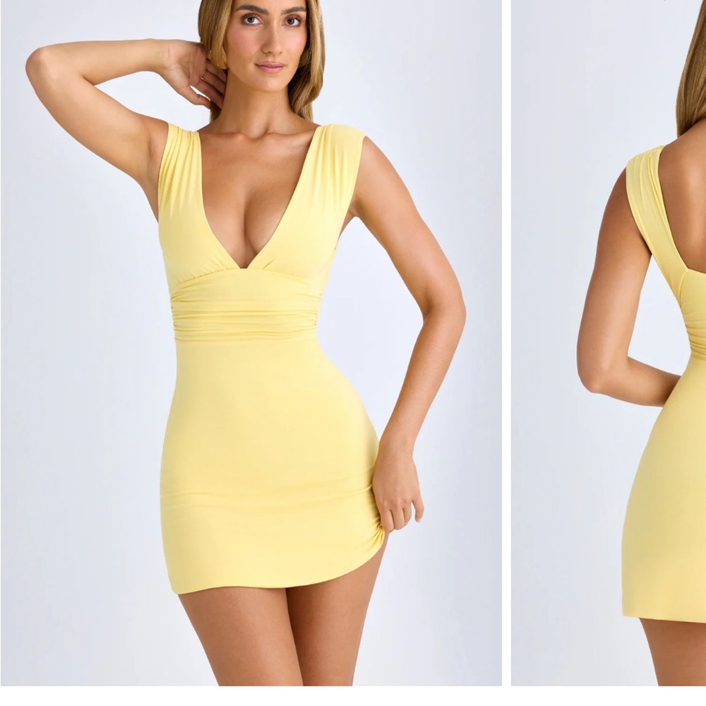 Oh Polly Leya Yellow Mini Dress - Picture 6 of 8